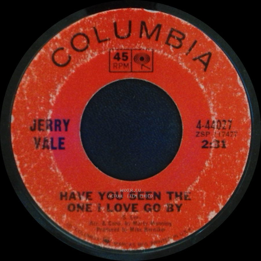Jerry Vale - Signs / Have You Seen The One I Love Go By side B