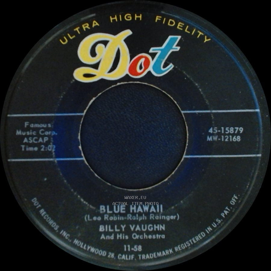 Billy Vaughn And His Orchestra - Blue Hawaii / Tico Tico side A