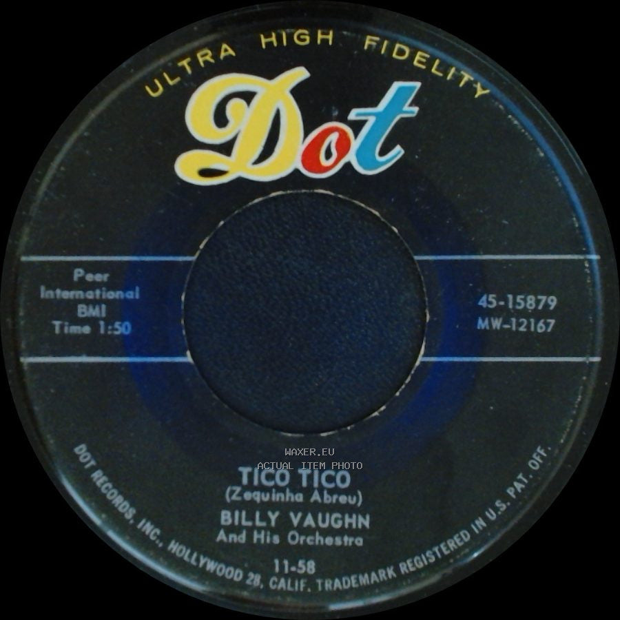 Billy Vaughn And His Orchestra - Blue Hawaii / Tico Tico side B