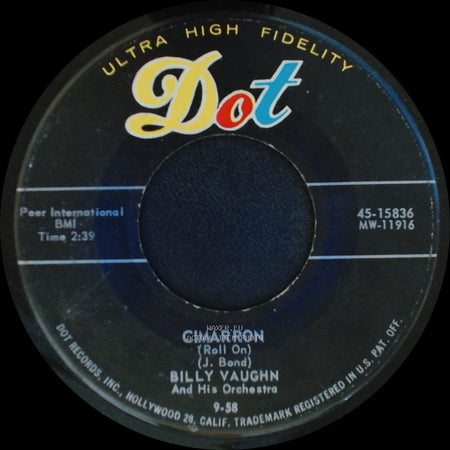 Billy Vaughn And His Orchestra - You're My Baby Doll / Cimarron (Roll On) side B