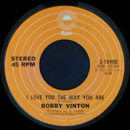Bobby Vinton - Hurt / I Love You The Way You Are side B