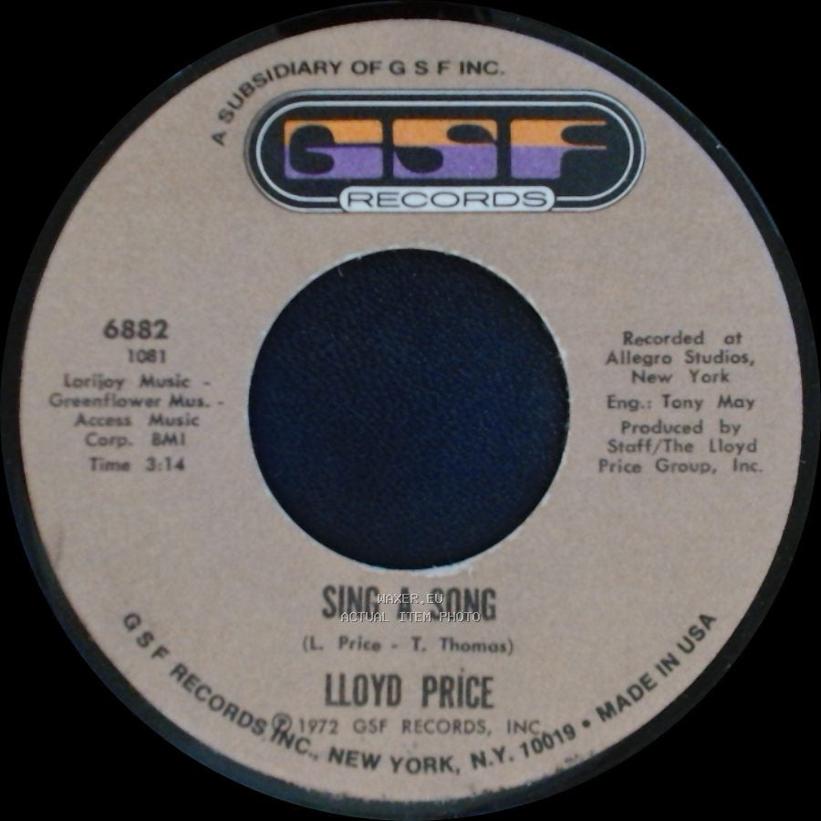 Lloyd Price - Sing A Song / Electric Lover side A