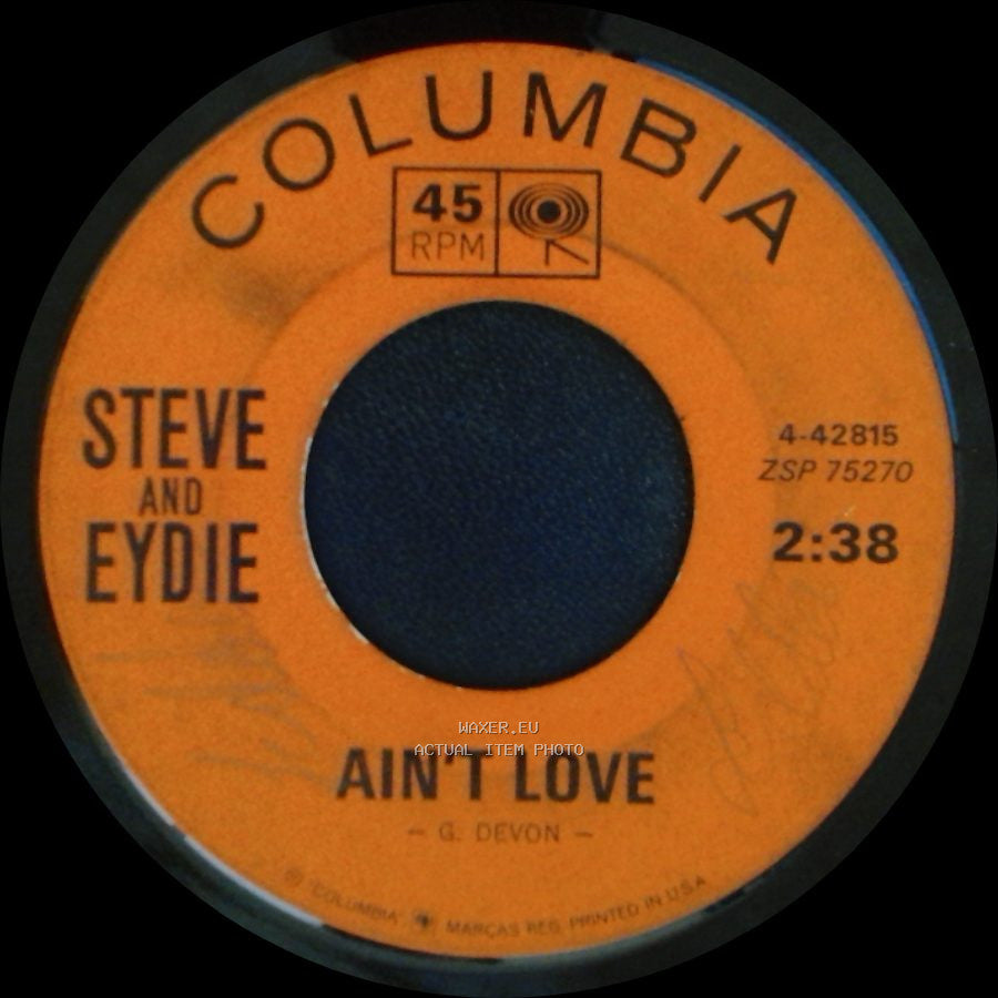 Steve And Eydie - I Want To Stay Here / Ain't Love side B