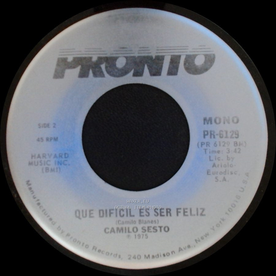 Camilo Sesto - Melina / Que Dificil Es Ser Feliz side B