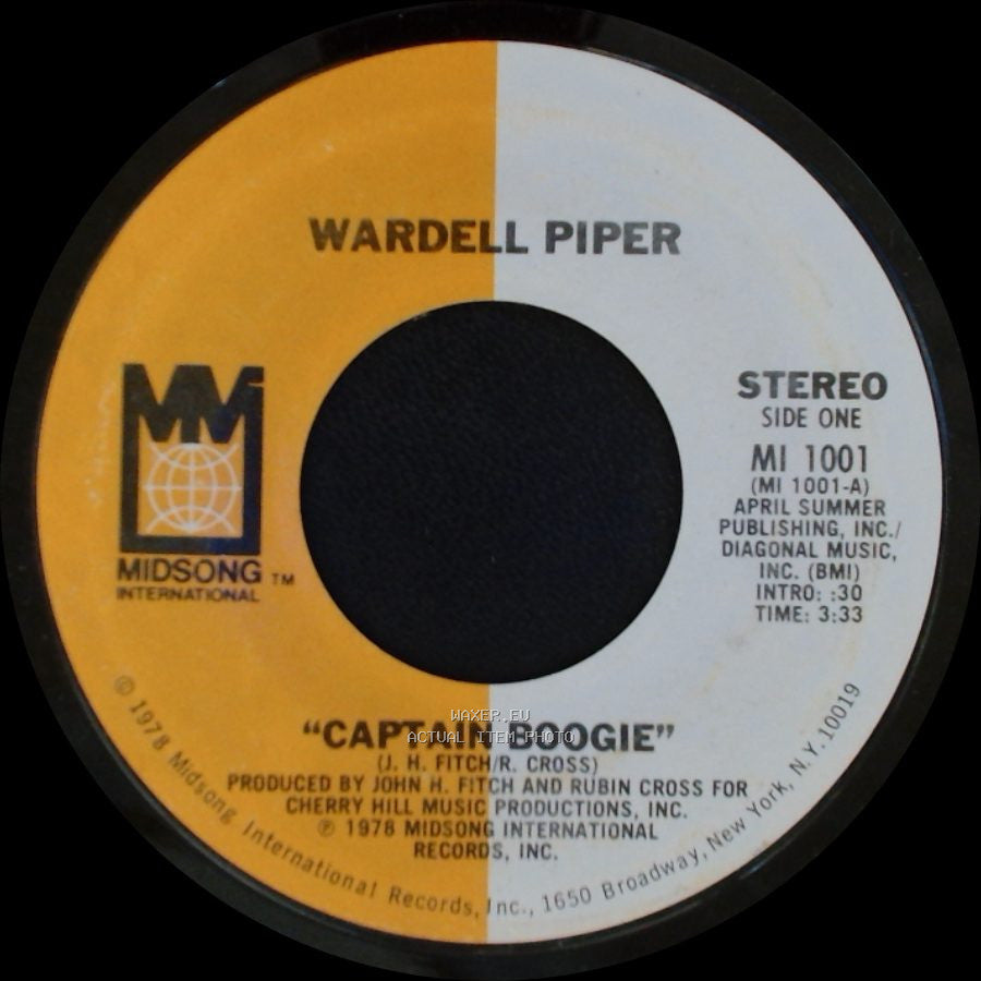 Wardell Piper - Captain Boogie / Captain Boogie (Long Version) side A