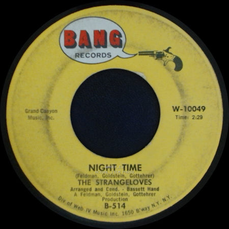 The Strangeloves - Rhythm Of Love / Night Time side B