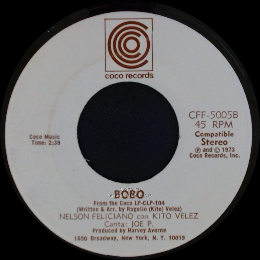 Nelson Feliciano Con Kito Velez - Bobo / Vida Eterna side A