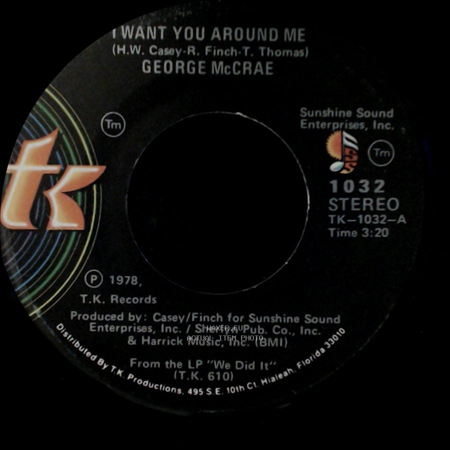 George Mccrae - I Want You Around Me / Are You Looking For Love side A