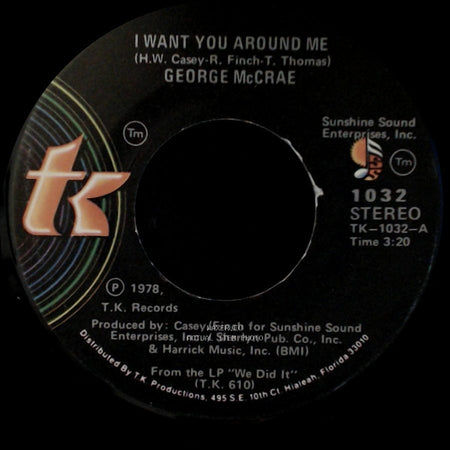 George Mccrae - I Want You Around Me / Are You Looking For Love side A