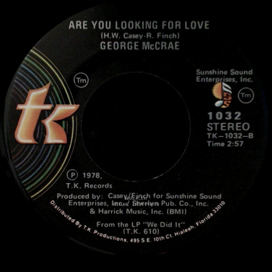George Mccrae - I Want You Around Me / Are You Looking For Love side B
