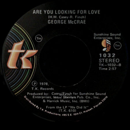 George Mccrae - I Want You Around Me / Are You Looking For Love side B