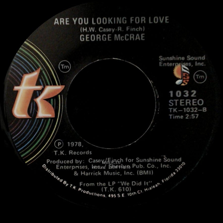 George Mccrae - I Want You Around Me / Are You Looking For Love side A