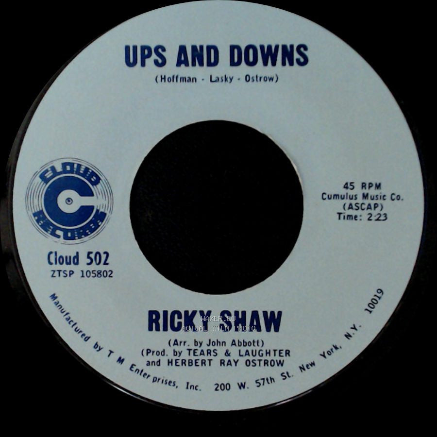 Ricky Shaw - That's The Way Heaven Made Her / Ups And Downs side B