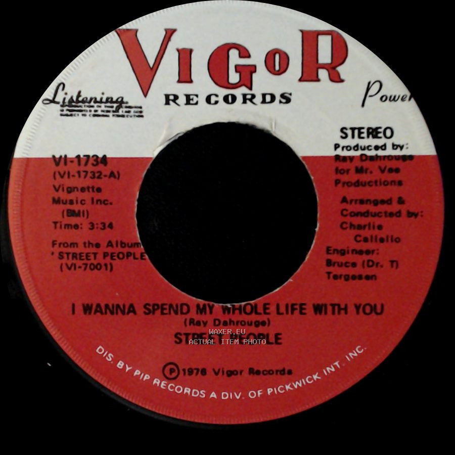 Street People - Wanna Slow Dance With You Baby (At The Disco) / I Wanna Spend My Whole Life With You side B
