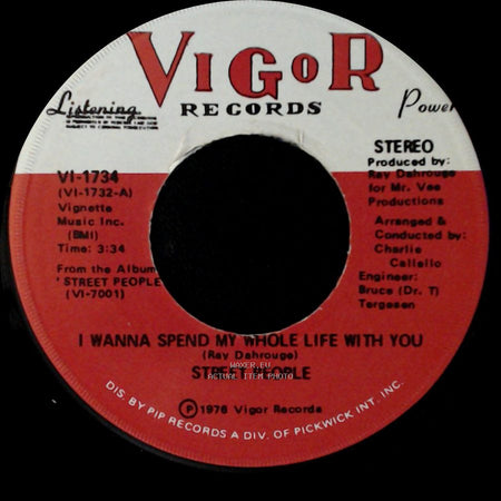 Street People - Wanna Slow Dance With You Baby (At The Disco) / I Wanna Spend My Whole Life With You side B