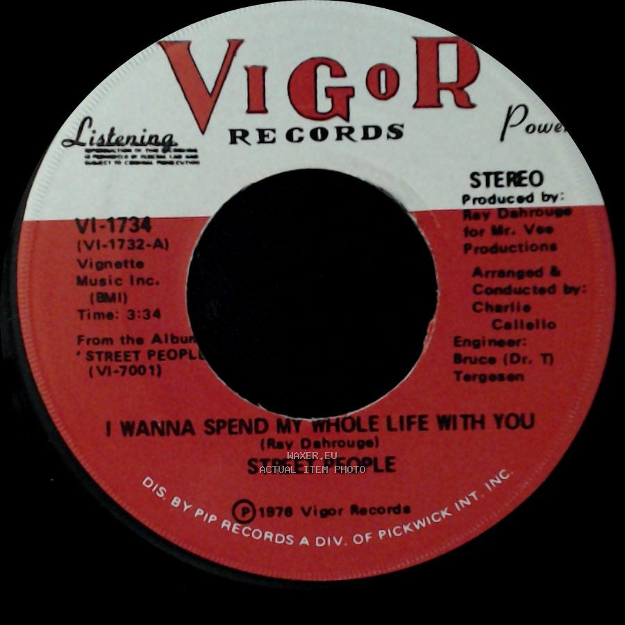 Street People - Wanna Slow Dance With You Baby (At The Disco) / I Wanna Spend My Whole Life With You side B