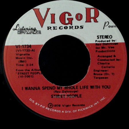 Street People - Wanna Slow Dance With You Baby (At The Disco) / I Wanna Spend My Whole Life With You side B