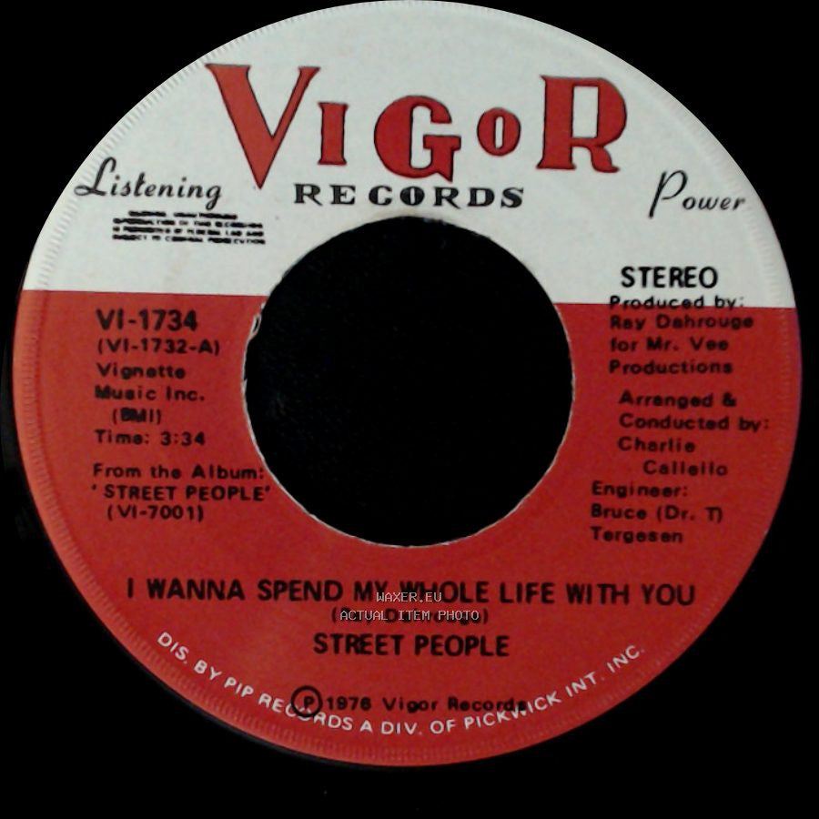Street People - Wanna Slow Dance With You Baby (At The Disco) / I Wanna Spend My Whole Life With You side B