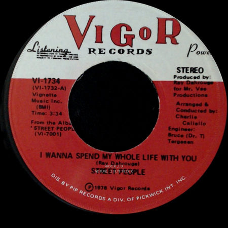 Street People - Wanna Slow Dance With You Baby (At The Disco) / I Wanna Spend My Whole Life With You side B
