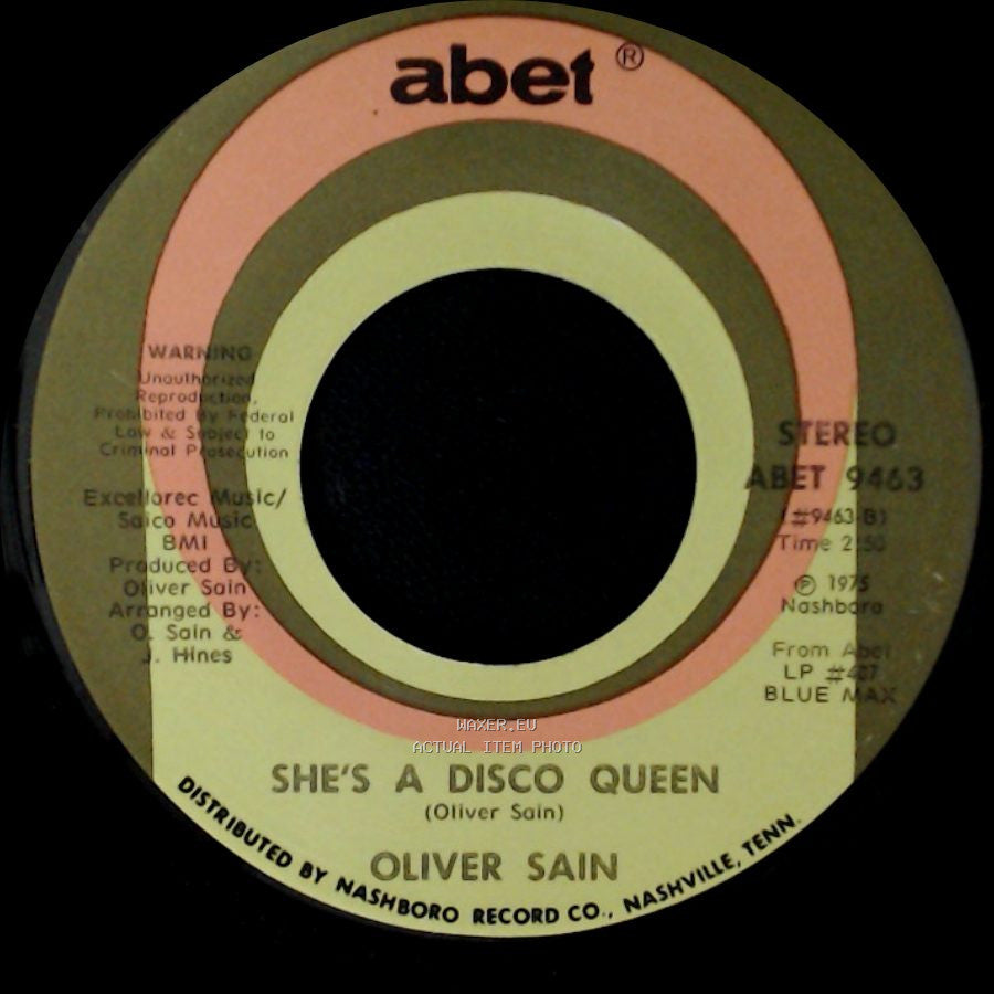Oliver Sain - Party Hearty / She's A Disco Queen side B