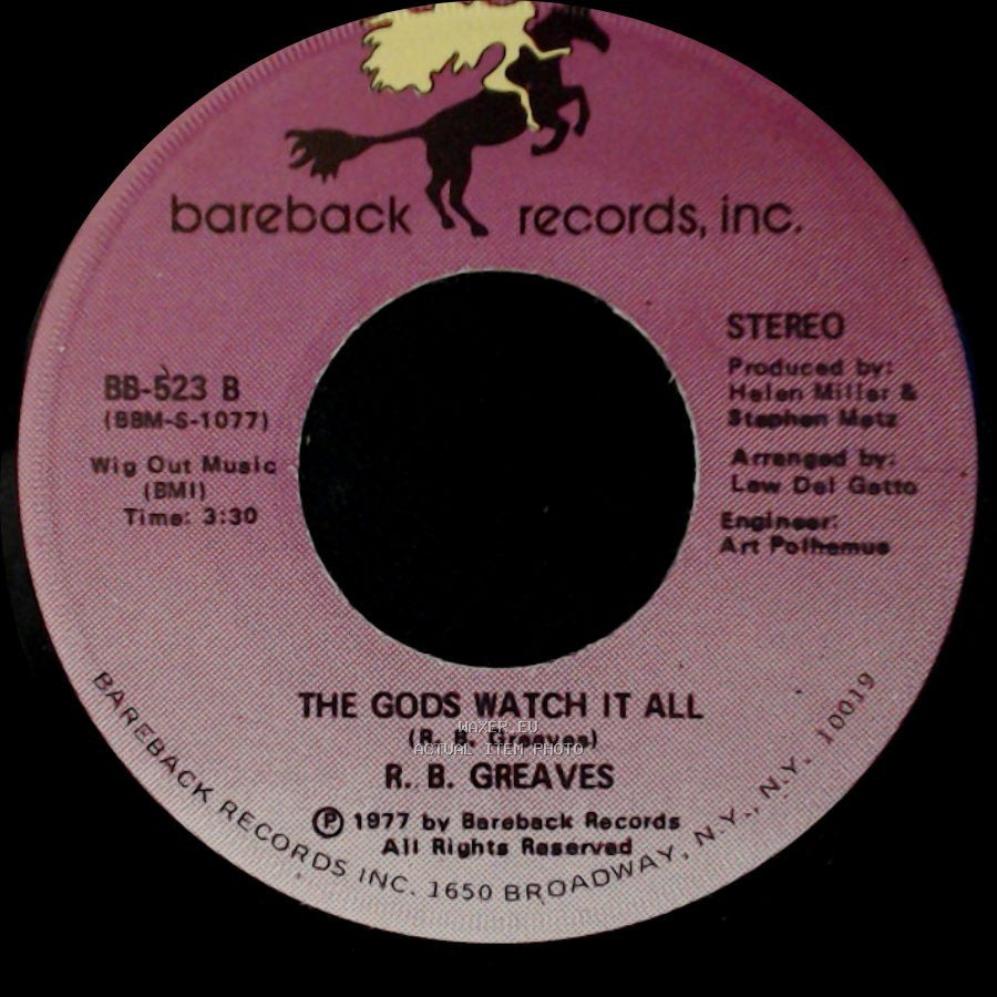 R. B. Greaves - Who's Watching The Baby (Margie) / The Gods Watch It All side A
