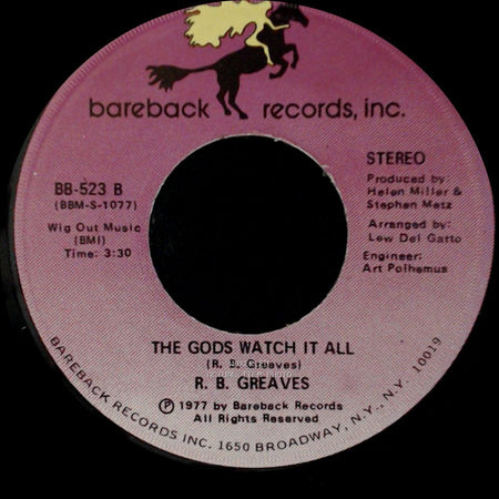 R. B. Greaves - Who's Watching The Baby (Margie) / The Gods Watch It All side A
