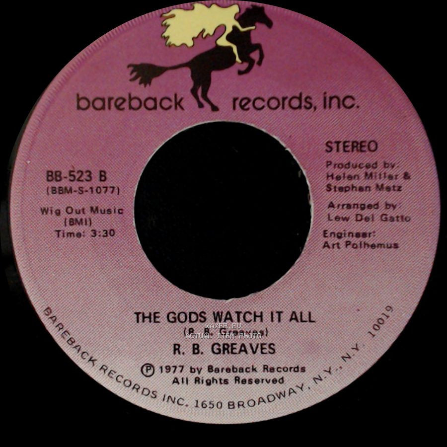 R. B. Greaves - Who's Watching The Baby (Margie) / The Gods Watch It All side A