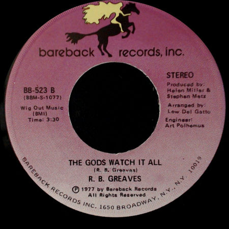 R. B. Greaves - Who's Watching The Baby (Margie) / The Gods Watch It All side A