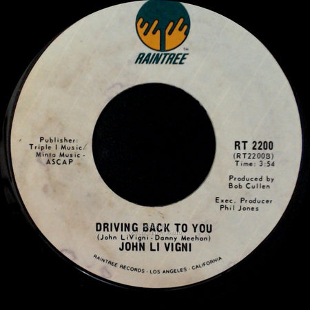 John Li Vigni - Driving Back To You / Gimme Some Lovin side A