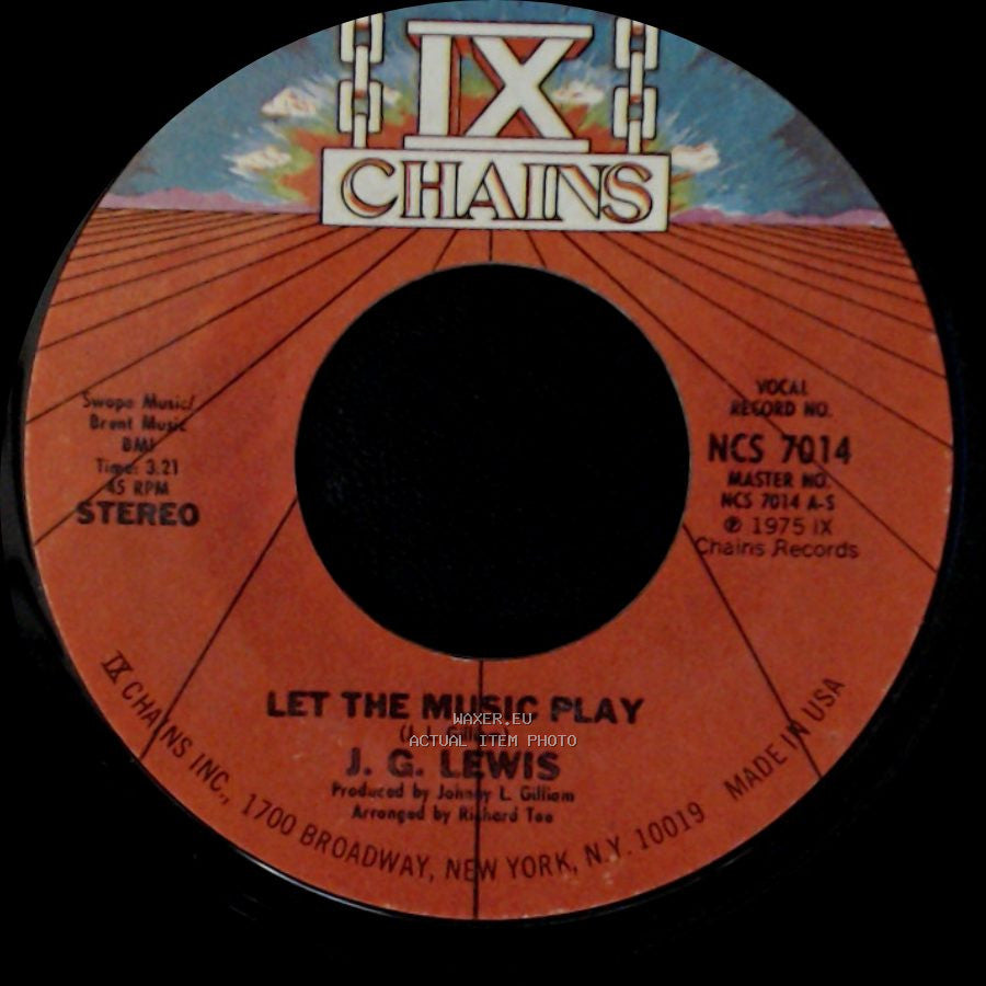 J. G. Lewis - Let The Music Play / Let The Music Play side B