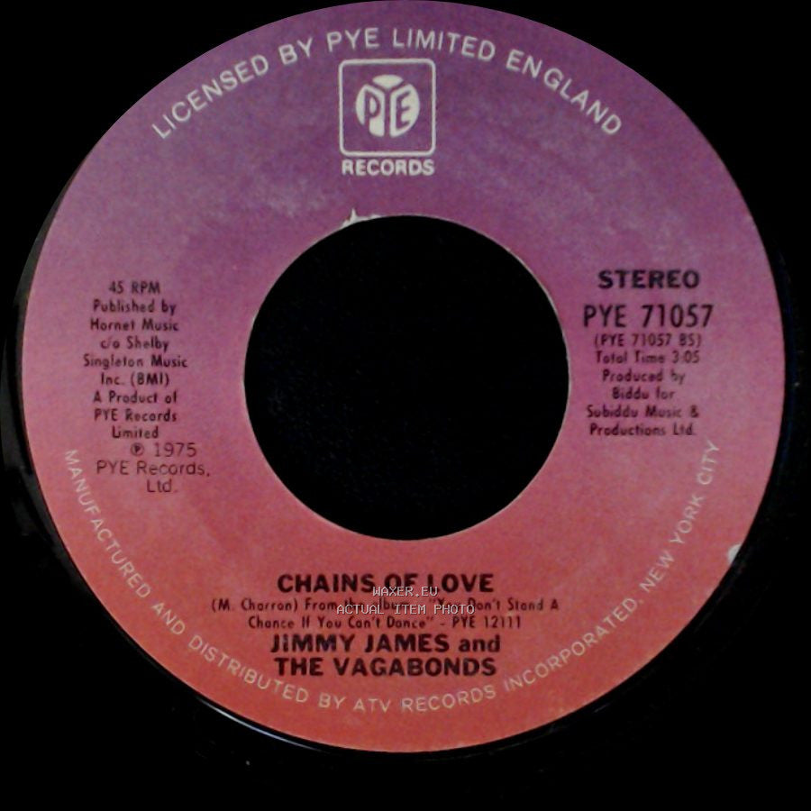 Jimmy James And The Vagabonds - Chains Of Love / I Am Somebody side A