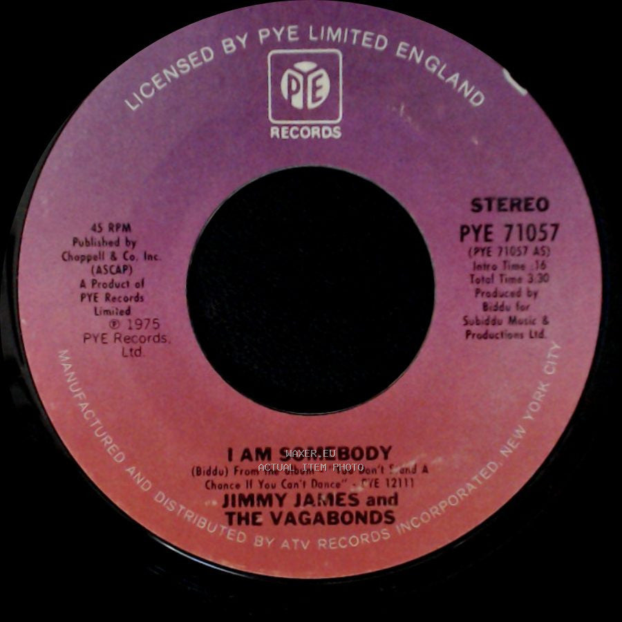 Jimmy James And The Vagabonds - Chains Of Love / I Am Somebody side B
