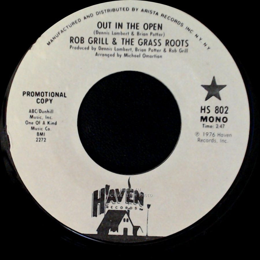 Rob Grill & The Grass Roots - Out In The Open / Out In The Open side B