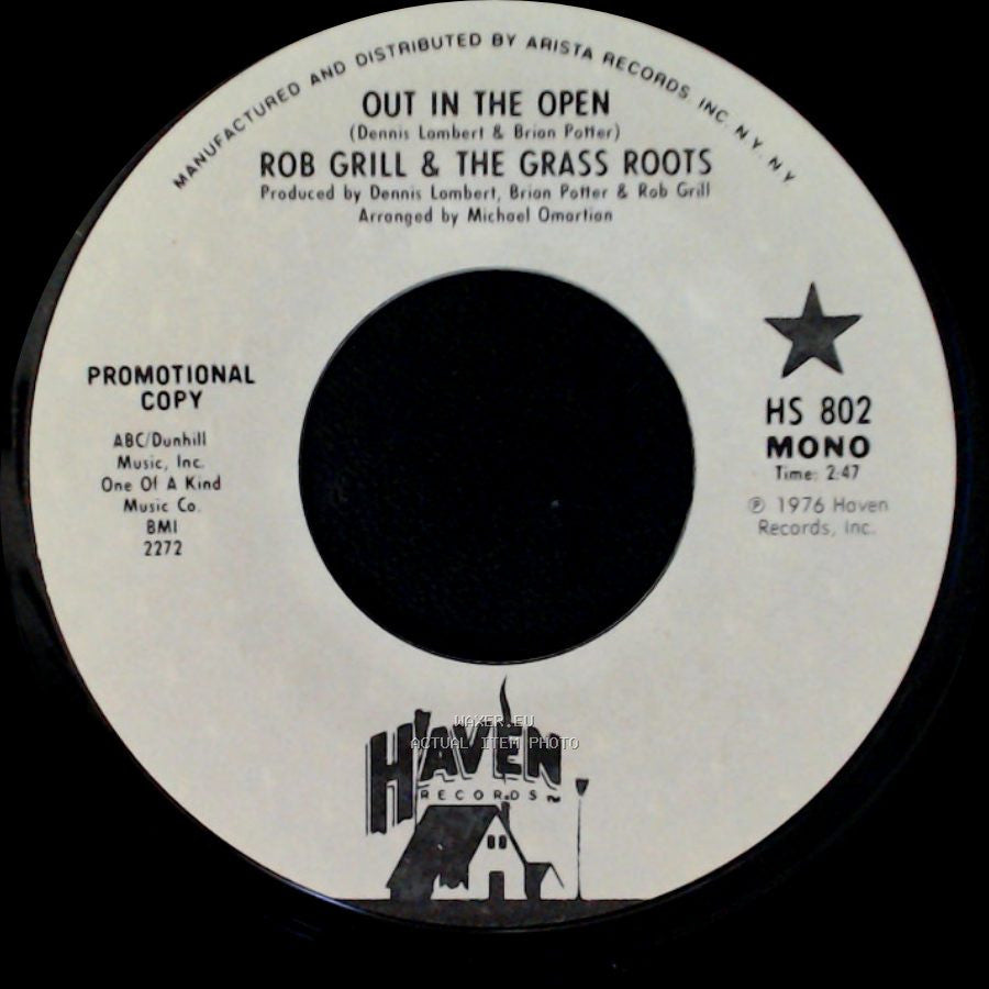 Rob Grill & The Grass Roots - Out In The Open / Out In The Open side B
