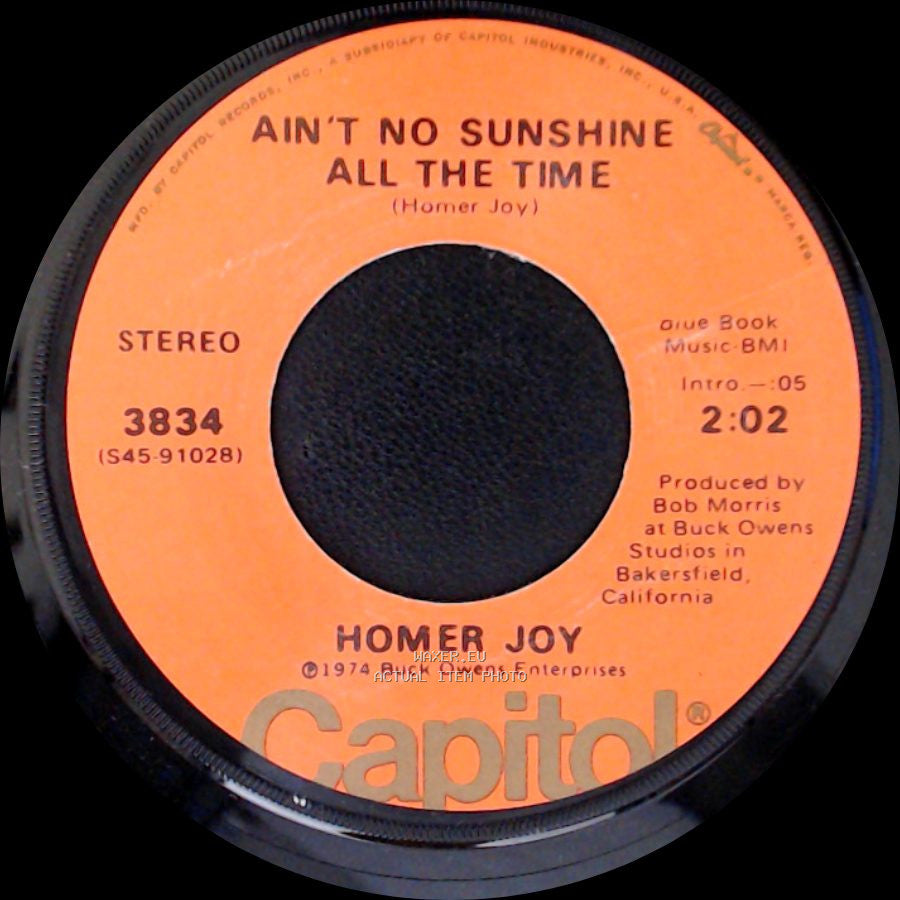 Homer Joy / John Law - Ain't No Sunshine All The Time / Homer Joy side A