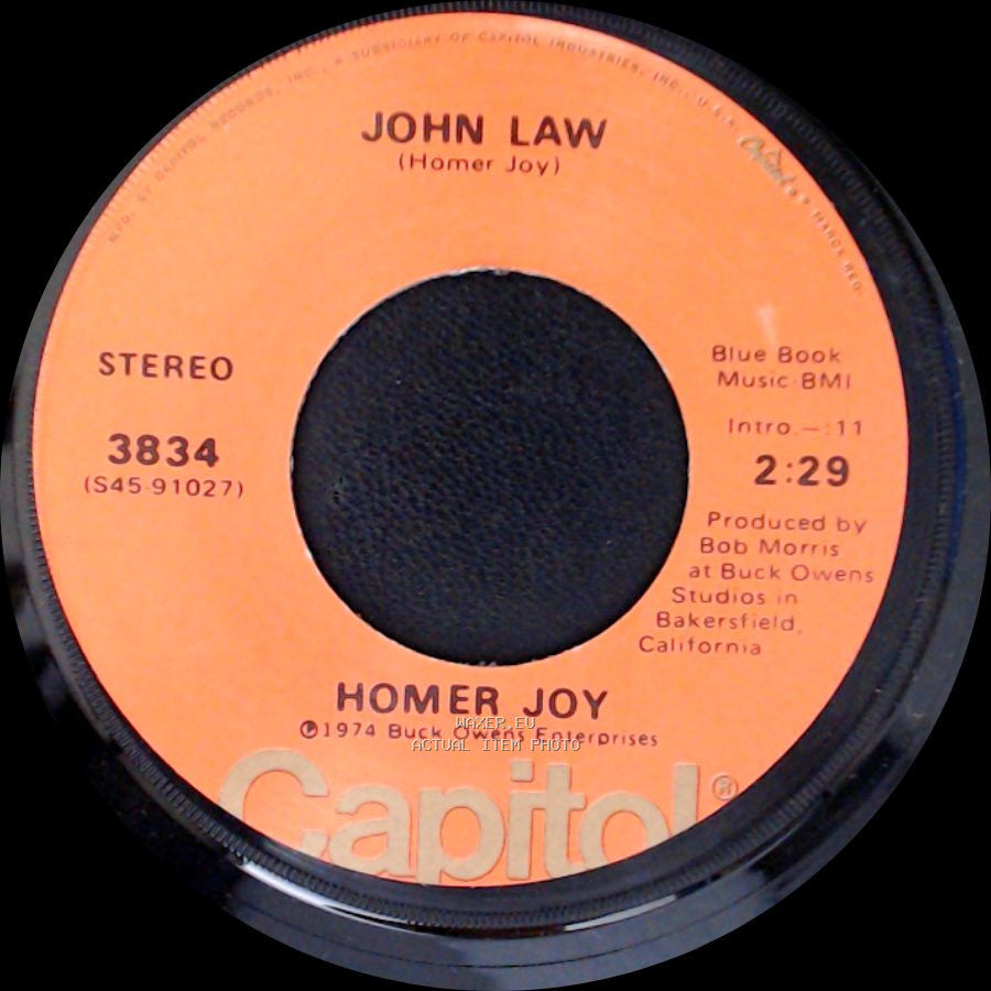 Homer Joy / John Law - Ain't No Sunshine All The Time / Homer Joy side B