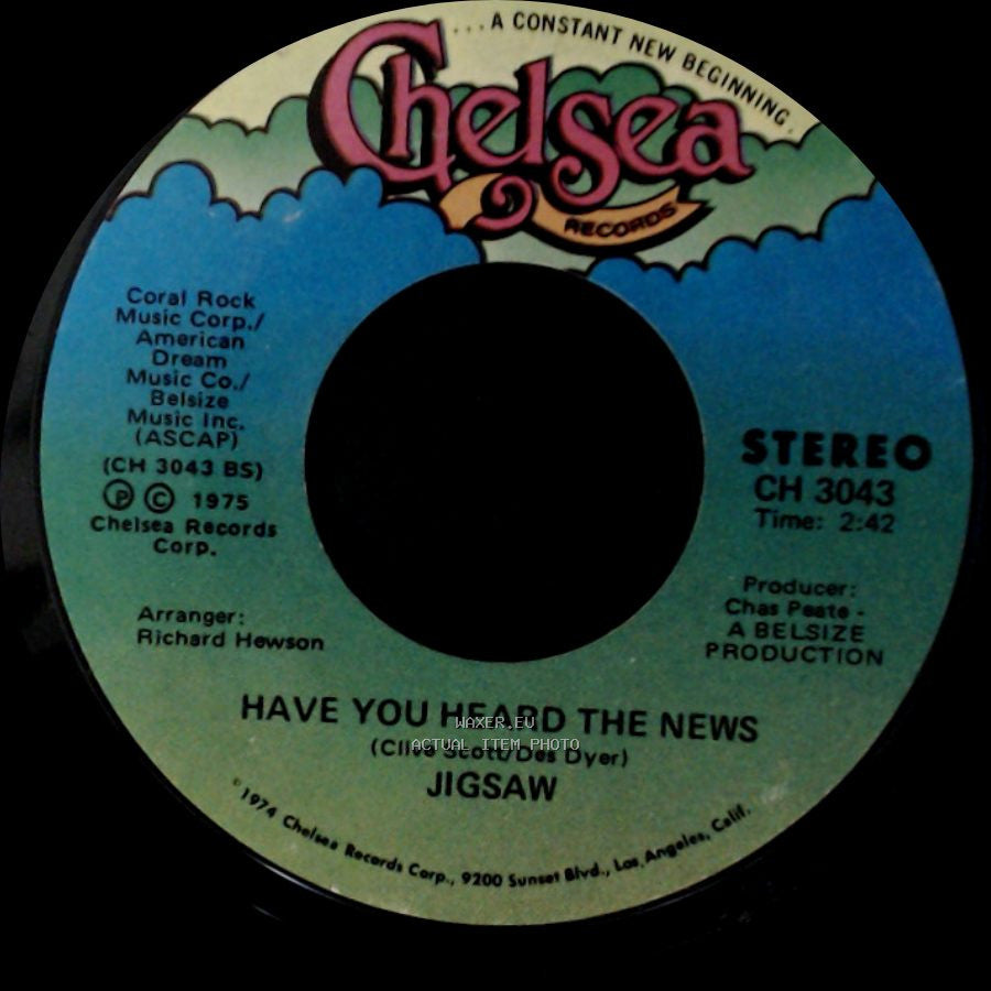 Jigsaw - Brand New Love Affair / Have You Heard The News side B