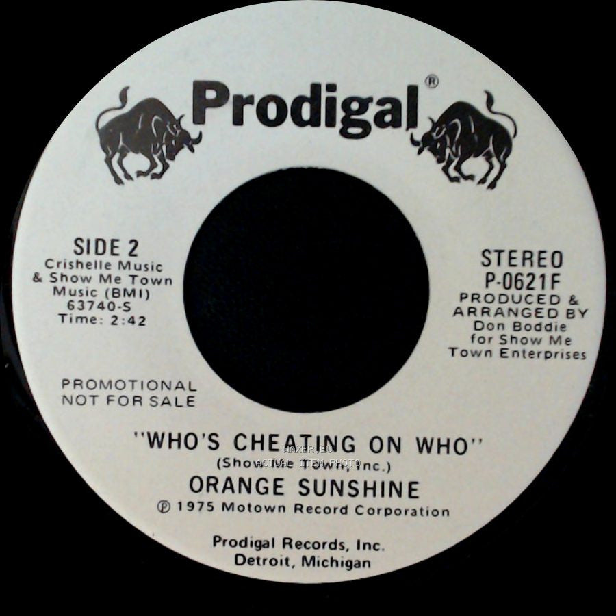 Orange Sunshine - Who's Cheating On Who / Who's Cheating On Who side B