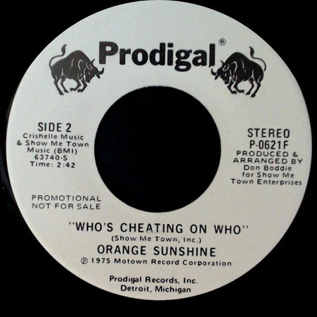 Orange Sunshine - Who's Cheating On Who / Who's Cheating On Who side B