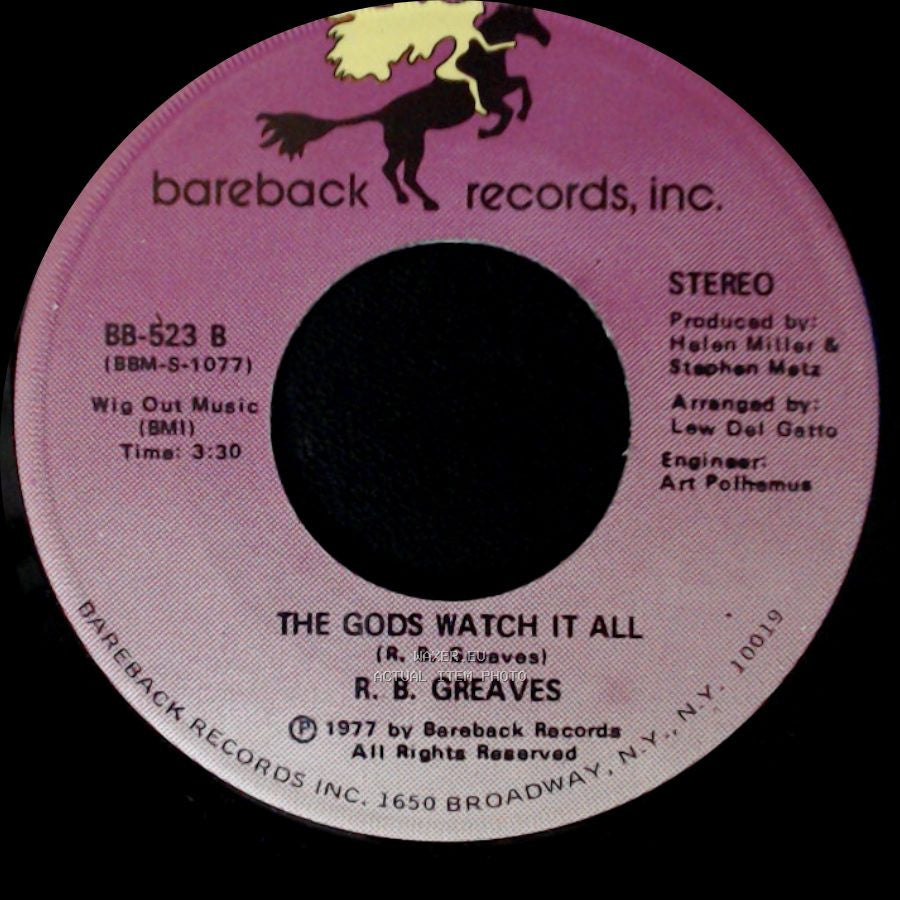 R. B. Greaves - Who's Watching The Baby (Margie) / The Gods Watch It All side A