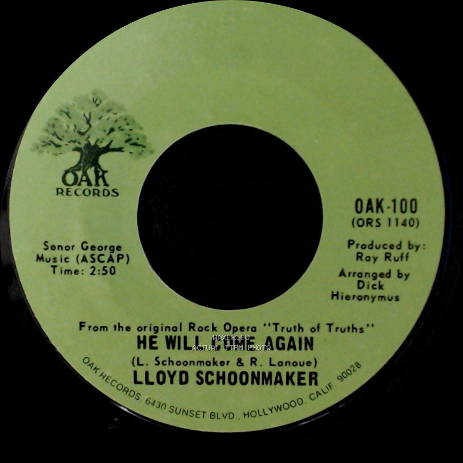 Lloyd Schoonmaker - He Will Come Again / God Called Unto Abraham side A