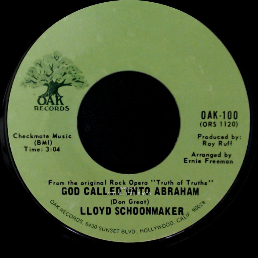 Lloyd Schoonmaker - He Will Come Again / God Called Unto Abraham side B