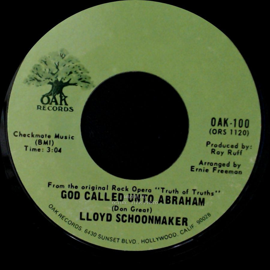 Lloyd Schoonmaker - He Will Come Again / God Called Unto Abraham side B