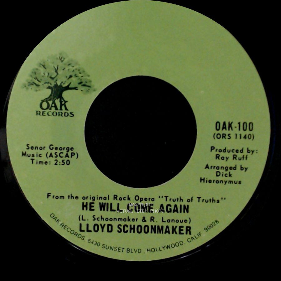 Lloyd Schoonmaker - He Will Come Again / God Called Unto Abraham side A