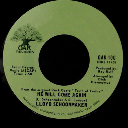 Lloyd Schoonmaker - He Will Come Again / God Called Unto Abraham side A