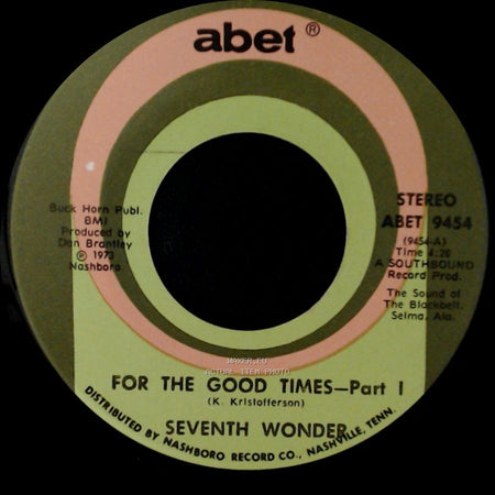 Seventh Wonder - For The Good Times—Part 1 / For The Good Times - Part Ii side B