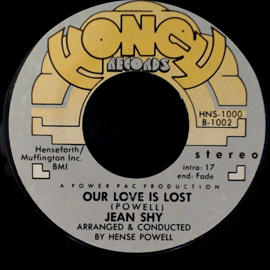Jean Shy - Don't Touch Me / Our Love Is Lost side B