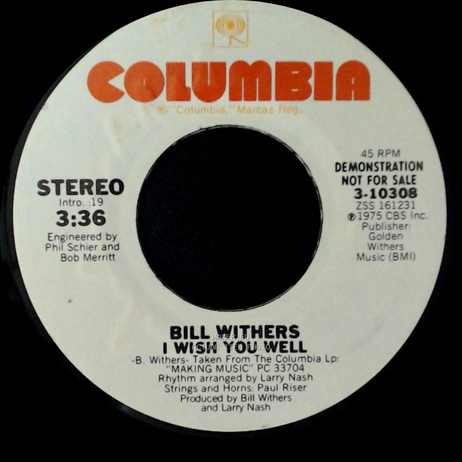 Bill Withers - I Wish You Well / I Wish You Well side B