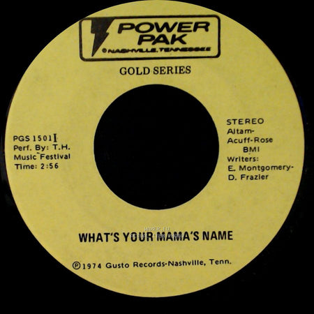 Unknown Artist - What's Your Mama's Name / Blood Red And Goin' Down side A