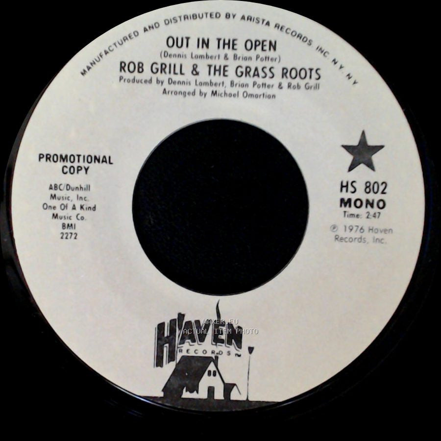 Rob Grill & The Grass Roots - Out In The Open / Out In The Open side B
